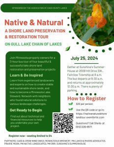 Native & Natural Shoreland Tour on the Gull chain of lakes