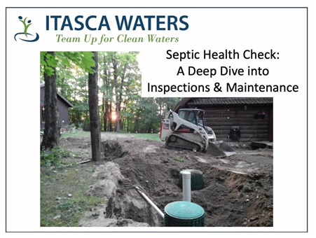 Image of a Bobcat machine digging a septic system