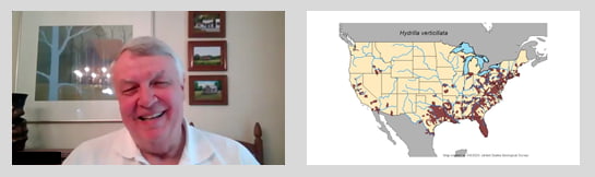 John Rodgers and Hydrilla US map