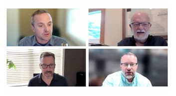 image of four lake management professionals