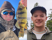head shot images of Robert Davis & Daniel Isermann with a perch hanging between them
