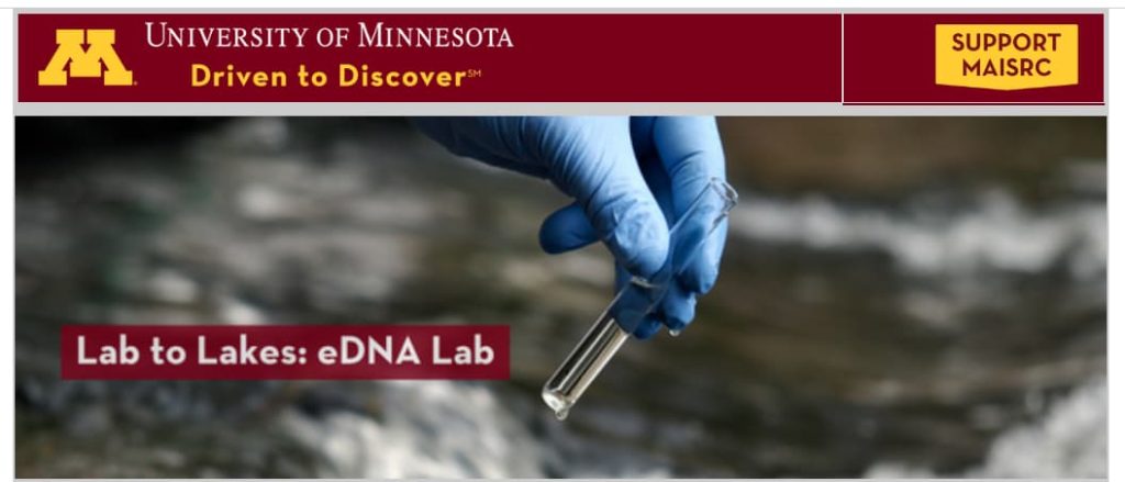 U of MN MAISRC eDNA Lab title block and logo